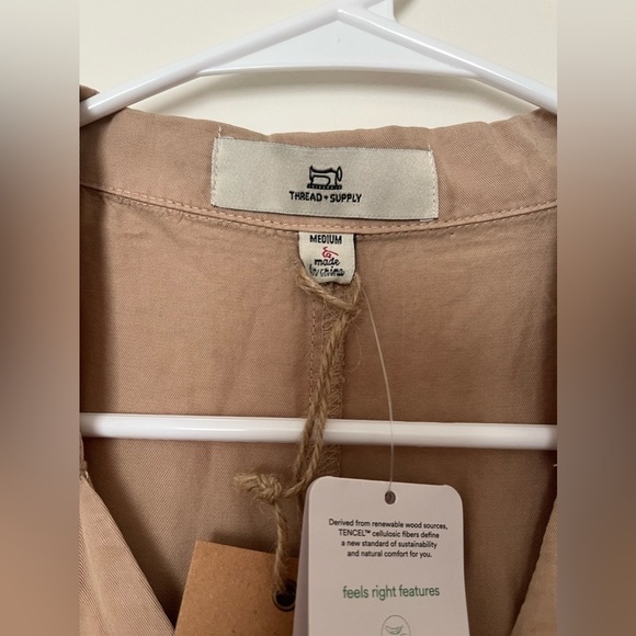 Thread and supply tencel button down midi dress belted - Picture 4 of 12